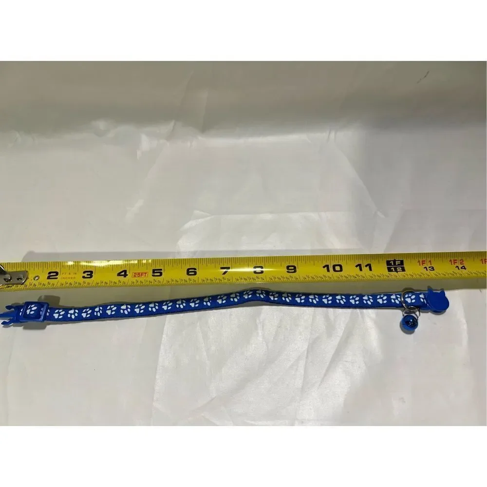 Cat Collar with Bell Blue and White in Color NWOT